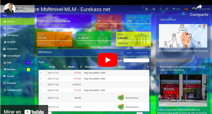Software MLM Eurekass.net