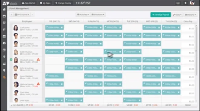 Zip Schedules
