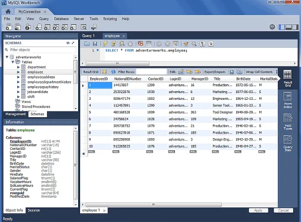 MySQL Gestión Base de Datos