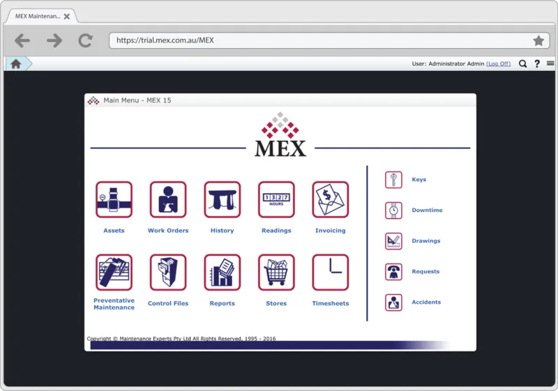 MEX Maintenance Software