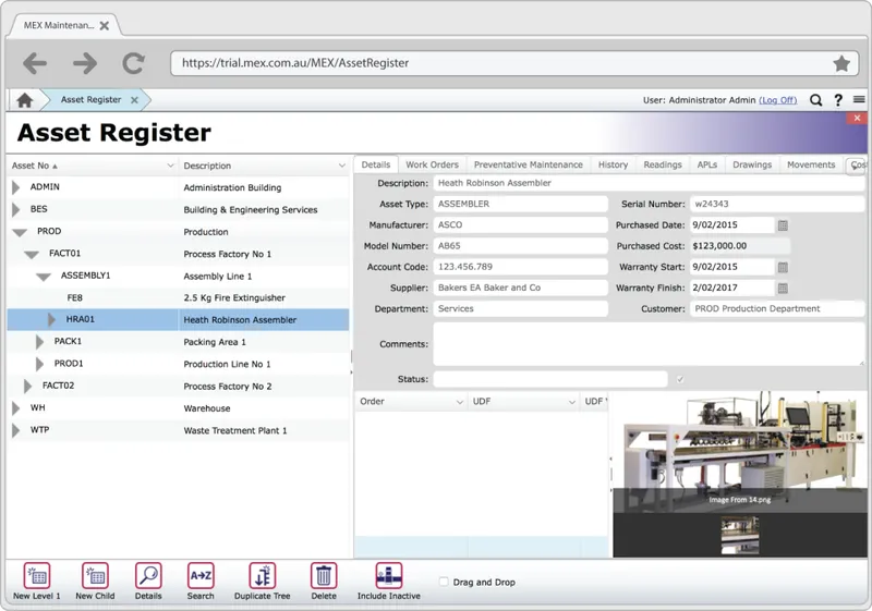 MEX Maintenance Software