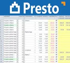 Presto - Construcción
